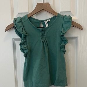 Janie and Jack 6y sage green top